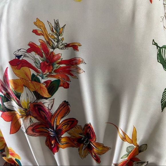 ZARA Kimono Floral Maxi Dress Boho Festival Vacation Beachwear Size Small - Picture 7 of 12